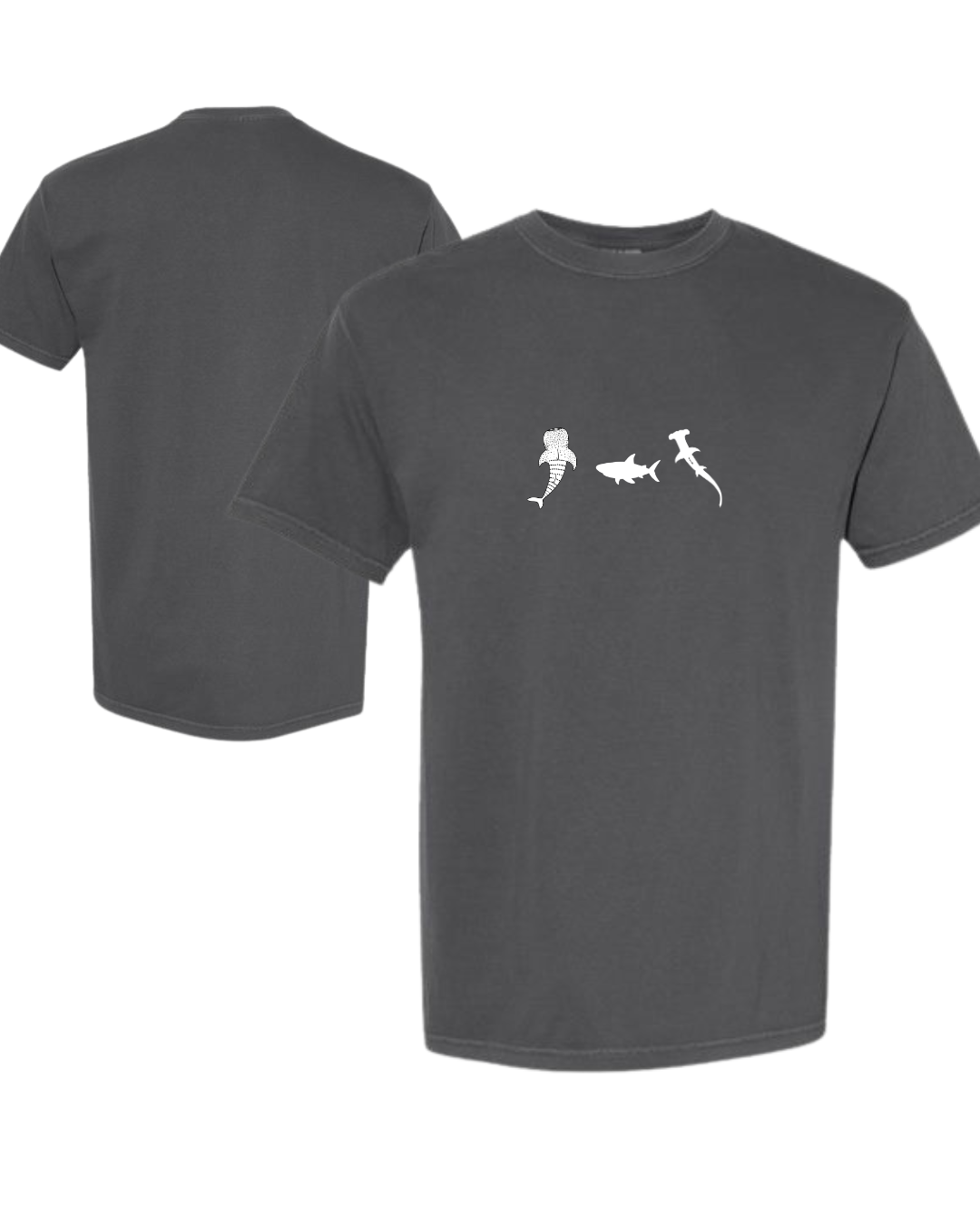 Triple Shark Icon Short Sleeve T-Shirt